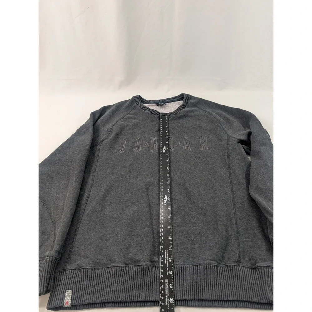 Air Jordan‎ Flight Jumpman Pullover Gray Sweatshirt Heavy Embroidery Large